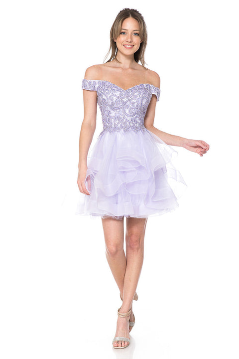 Mini Homecoming Short Beaded Cocktail Dress Lenovia 8130