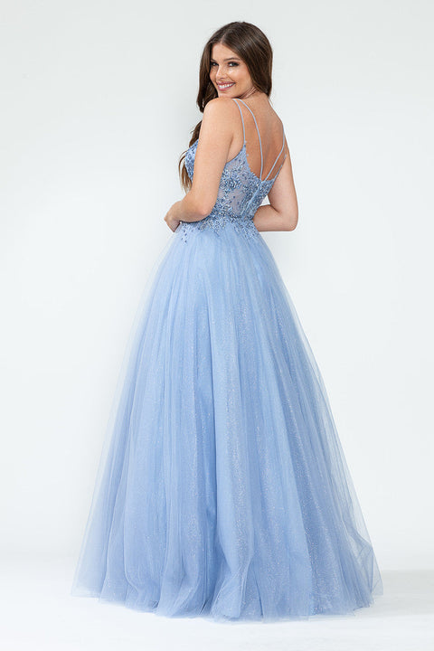 Sequin Long Beaded Formal Prom Dress Lenovia 8182