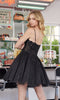 Glitter lace Homecoming Dress: Nox Anabel E103