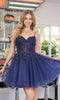 Glitter lace Homecoming Dress: Nox Anabel E103