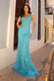 Nox Anabel Mermaid Dress with Sequin Embroidery E1274