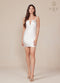 White Sleeveless Short Dress with Beaded Details by Nox Anabel E912W