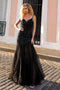 Nox Anabel Sleeveless Mermaid Gown with Sheer Panels and Beading F1467