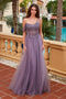 Nox Anabel F1567 Appliqué One-Shoulder A-Line Gown