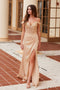 Nox Anabel F1572 Off-Shoulder Satin Gown with Applique Detailing