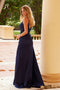 Nox Anabel F1573 Dazzling Sequin Appliqué Corset Gown with Slit