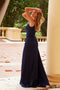 Nox Anabel F1573 Dazzling Sequin Appliqué Corset Gown with Slit