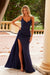 Nox Anabel F1573 Dazzling Sequin Appliqué Corset Gown with Slit