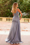 Nox Anabel F1573 Dazzling Sequin Appliqué Corset Gown with Slit