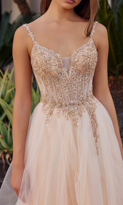 Nox Anabel F1726 Long Prom Gown with Elegant Silhouette