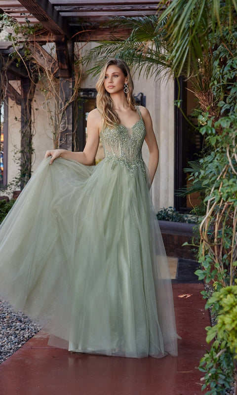 Nox Anabel F1726 Long Prom Gown with Elegant Silhouette