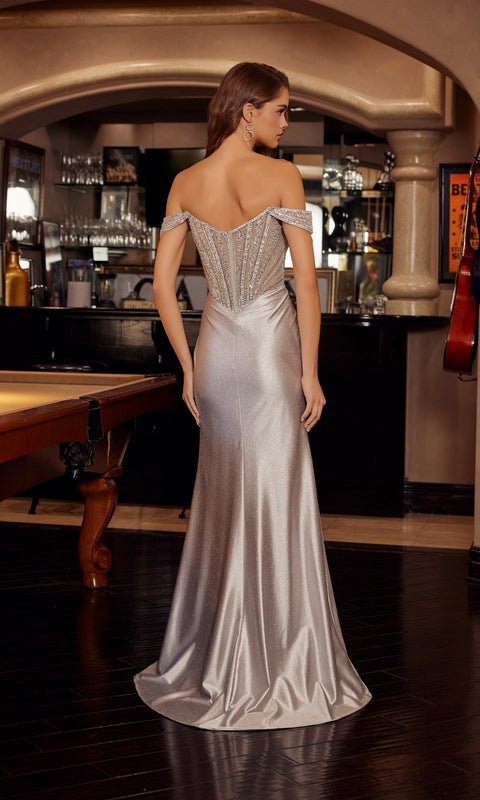 Nox Anabel F1727 Long Prom Gown with Elegant Silhouette