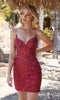 Strapless Short Glitter Homecoming Dress: Nox Anabel F955