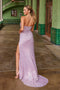 Nox Anabel G1652 Strapless Sequin Fitted Gown with Side Slit