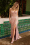 Nox Anabel G1656 Sleeveless Sequin Fitted Gown with Side Slit