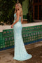 Nox Anabel G1656 Sleeveless Sequin Fitted Gown with Side Slit