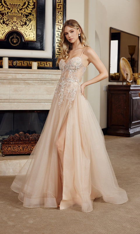 Nox Anabel G1787 Long Prom Gown with Elegant Silhouette