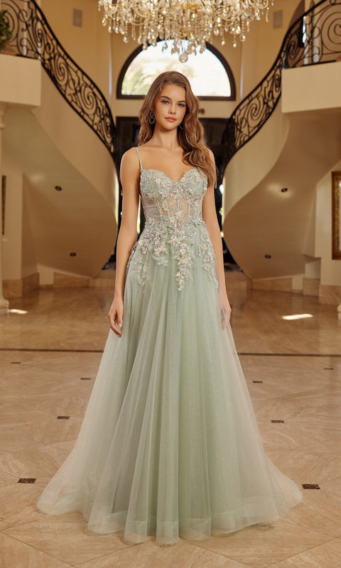 Nox Anabel G1787 Long Prom Gown with Elegant Silhouette