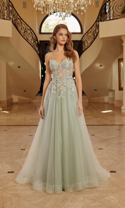 Nox Anabel G1787 Long Prom Gown with Elegant Silhouette