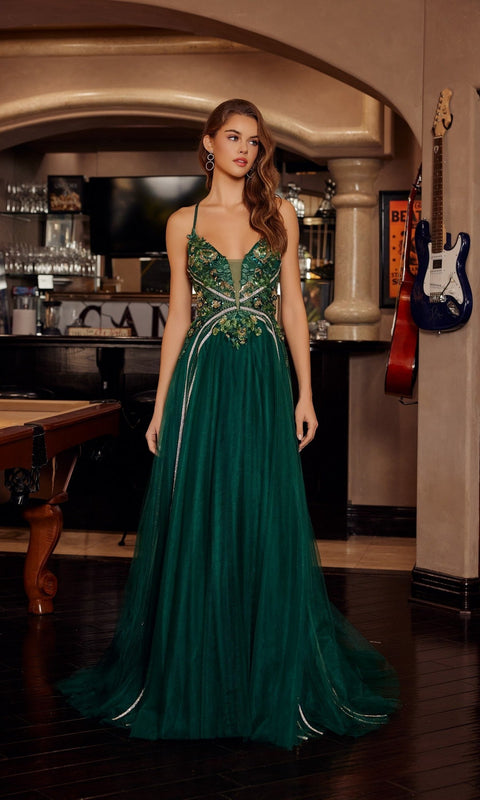 Nox Anabel G1795 Long Prom Gown with Elegant Silhouette