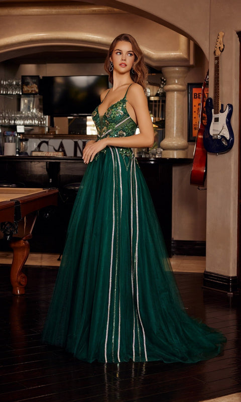Nox Anabel G1795 Long Prom Gown with Elegant Silhouette