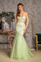 GLS Gloria GL3211 Strapless Mermaid Dress with Embroidery