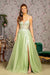 GLS Gloria GL3212 Sleeveless Gown with Butterfly Appliqué and Slit