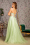 GLS Gloria GL3212 Sleeveless Gown with Butterfly Appliqué and Slit