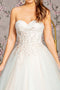 GLS Gloria GL3244 Strapless A-Line Ball Gown with Appliqué