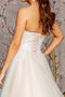 GLS Gloria GL3244 Strapless A-Line Ball Gown with Appliqué