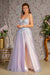 GLS Gloria GL3252 Sleeveless Two-Tone Gown with 3D Butterfly Details