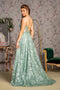 GLS Gloria GL3398 Sequin Print Sleeveless A-line Gown