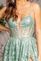 GLS Gloria GL3398 Sequin Print Sleeveless A-line Gown