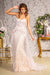 GLS Gloria GL3259 Fitted Glitter Sleeveless Overskirt Gown