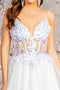 GLS Gloria GL3265 Sleeveless Corset A-line Gown with 3D Butterfly Accents