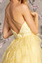 GLS Gloria GL3278 Fitted One Shoulder Feather Slit Gown