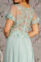 GLS Gloria GL3352 Floral Applique Short Sleeve A-line Gown