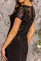 GLS Gloria GL3361 Fitted Embroidered Short Sleeve Gown