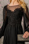 GLS Gloria GL3363 Long Sleeve A-Line Gown with Embroidery