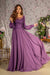 GLS Gloria GL3363 Long Sleeve A-Line Gown with Embroidery