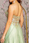 GLS Gloria GL3377 Sleeveless Corset A-Line Gown with Appliqué