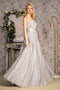 GLS Gloria GL3384 One-Shoulder A-Line Gown with Embroidery