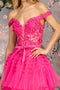 Embroidered Off Shoulder Tiered Gown by GLS Gloria GL3391