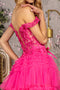 Embroidered Off Shoulder Tiered Gown by GLS Gloria GL3391