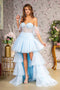 GLS Gloria GL3396 Heart Beaded Off Shoulder High-Low Gown