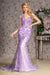 GLS Gloria GL3410 Sleeveless Mermaid Dress with 3D Floral Details