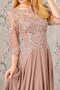 Sequin Embroidered 3/4 Sleeve Gown by GLS Gloria GL3446