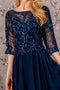 Sequin Embroidered 3/4 Sleeve Gown by GLS Gloria GL3446