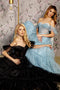 GLS Gloria GL3453 Off Shoulder Sheer Corset Tiered Gown