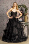 Strapless Sheer Corset Ruffled Gown by GLS Gloria GL3455